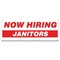 Signmission Now Hiring Janitors Banner Apply Inside Accepting Application Single Sided B-96-30264 - alternate 1